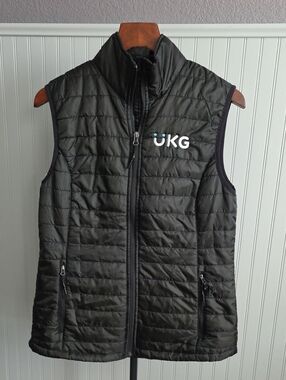 Port Authority Black Quilted Vest with UKG Logo